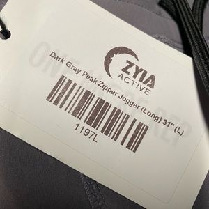 Zyia dark gray zipper jogger